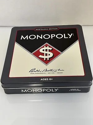 Monopoly Nostalgia Edition Board Game Never Used Sealed Pcs In Tin Case • $15