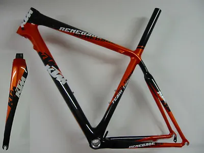 Ktm Renegade Carbon Road Bike Frame Fork Frame Kit 55cm Carbon-Orange Integrated • $1656.47