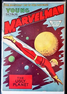 YOUNG MARVELMAN Vol. 3 #193 GD RARE 1957 Silver Age L MILLER Miracleman BRITISH • £9.99