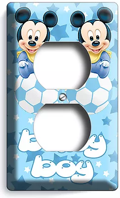 Baby Mickey Mouse Light Switch Outlet Plates Infant Newborn Boy Nursery Room Art • $17.99