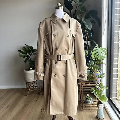 Yves Saint Laurent YSL Trench Coat Size 44 Fits 2XL Old Money Classic Luxury • $320