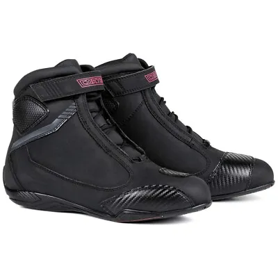 Cortech Speedway Chicane WP Womens Street Riding Road Motorcycle Shoes - Black • $119.99