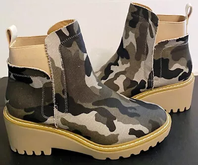 Nicole Miller New York Camouflage Military Style Ankle Boots-women Sz 9-new • $36