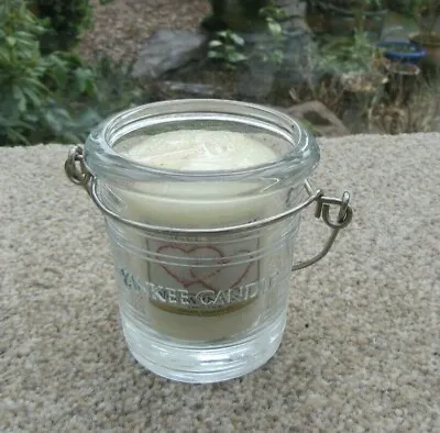  Yankee Candle In Lantern Jar Clear Glass Wire Handle Snow In Love Can • £6.50