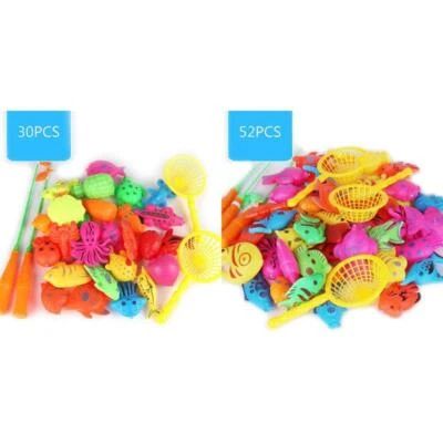 £8.22 • Buy 30/52 Pcs Magnetic Fishing Toys Plastic Fish Rod Set Kids Playing Water Gifts