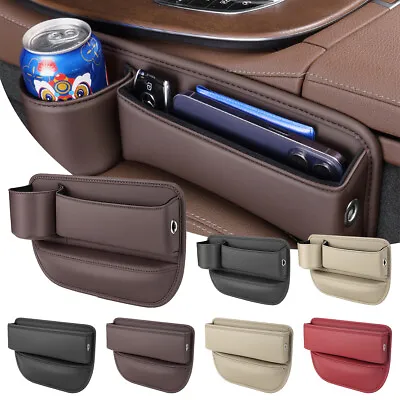Car Left Right Side Seat Gap Filler Phone Holder Storage Box Organizer Bag US++ • $19.24