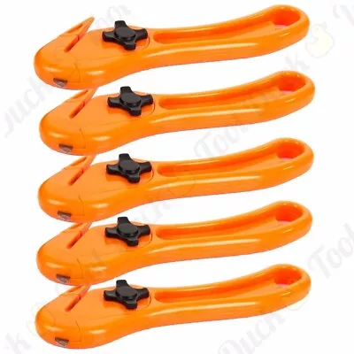 QUALITY SILVERLINE SAFETY BOX CUTTERS / FILM SLITTERS Opener Work Package Hi Vis • £5.09