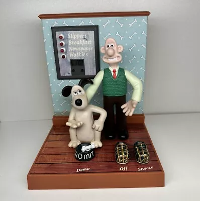 Vintage Retro Wallace & Gromit 1995 Talking Alarm Clock Novelty Clock - Working • $47.88