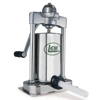 LEM Products 1606 Mighty Bite Brushed Nickel 5 Lbs. Capacity Sausage Stuffer • $190.36