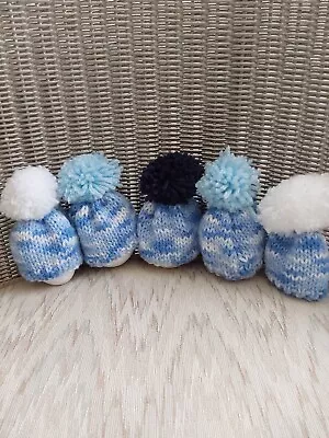 New Hand Knitted Egg Cosy/cozy Set Of 5 • £4