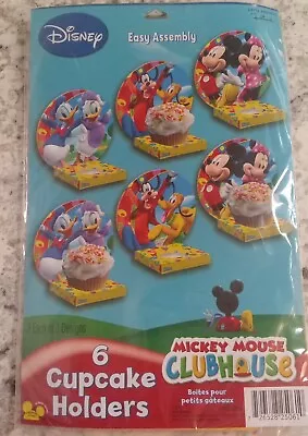 6 NEW Disney Mickey Mouse Clubhouse Easy Assembly Cupcake Holders  • $7.98