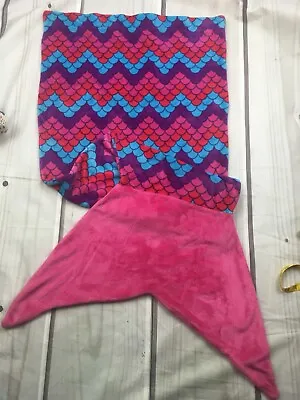 Mermaid Tail Blanket Fleece 62” SOFT Sleepyheads Pink One Size Adult/Child EUC • £14.77