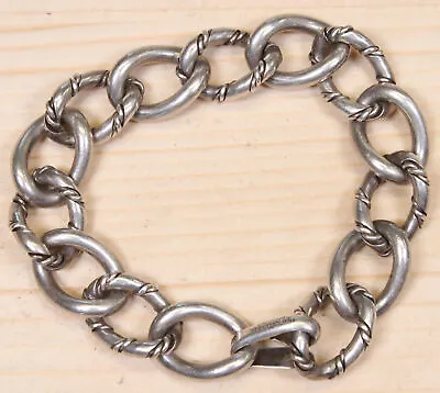 La Paglia Vintage 1940s Sterling Silver Link Chain Bracelet X628D • $795