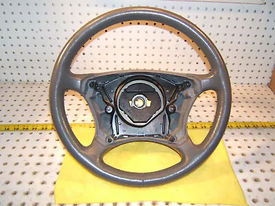 Mercedes W215 CLW220 00-06 Gray Leather Steering Nice OEM 1 WheelNO Bag Cover • $349