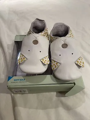 $15.35 • Buy Bobux Soft Sole White Dalmatian New In Box XL 21-27 Months