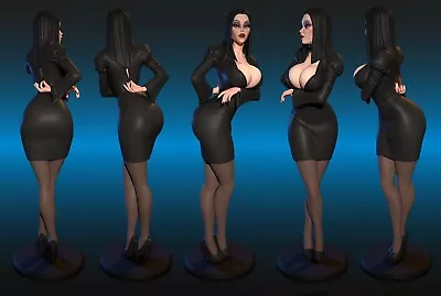 Morticia Addams Family 12K Solid Resin 3D Printed Model | 12cm - 22cm | NSFW • £19.95