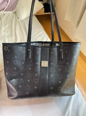 MCM Tote Bag Leather Black/3080 • $199