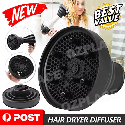 $12.85 • Buy Universal Silicone Blower Hairdressing Salon Curly Hair Dryer Diffuser Foldable