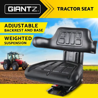 $159.95 • Buy Giantz Tractor Seat Forklift Excavator Truck Universal Digger Chair