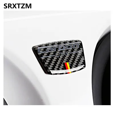 Real Carbon Fiber Emblem B Column Sticker Frame For Mercedes Benz C Class C180 • $7.60