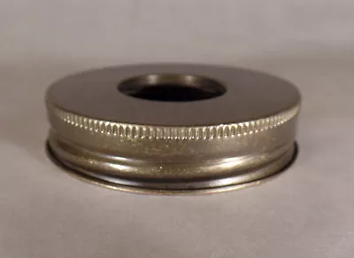 New Mason Jar To # 2 Size Reducing Collar Brass Plated Antique Finish Screw On  • $9.58