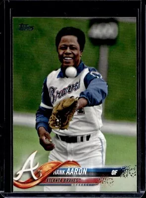 2018 Topps Series 2 Hank Aaron #582 Variation Short Print Rare Atlanta Braves • $12.99