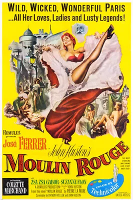 CLASSIC MOULIN ROUGE FRENCH MOVIE POSTER Jose Ferrer Zsa Zsa Gabor 20x30 • $9.99