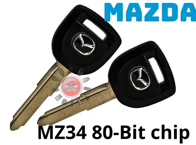 2 Mazda MZ34 Transponder 80 Bit Chip Key 2003-2016 Top Quality USA Seller A+++ • $15.20