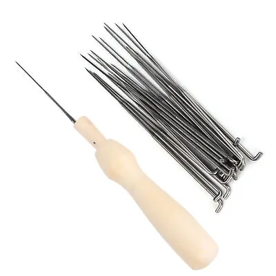 Wool Felting Tool Kit Pack Needle Metal Complete With Wooden Handle Bottle • £3.46