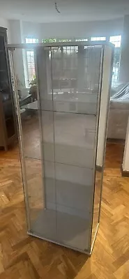 Grey Display Cabinet With Glass Doors Used • £0.99