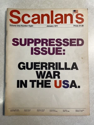 $150 • Buy Scanlan's 1971 Suppressed Issue: Guerrilla War In The USA! Aspen Wall Poster