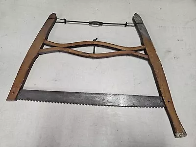 Vintage Antique Wooden Buck Bow Saw Wood Primitive Rustic Home Farm Tool 27  • $35