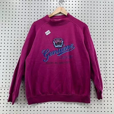 Vintage I.O.U. Limited Edition Purple Pullover Mock Neck Sweatshirt Medium • $19.99