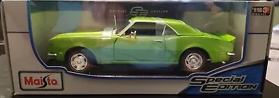 2023 Maisto 1:18 Special Edition 1968 Chevrolet Camaro Z/28 Coupe Green Diecast • $32.99