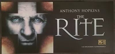 The Rite 6x13 Movie Theater Mylar Rare Double Sided Anthony Hopkins • $9.99