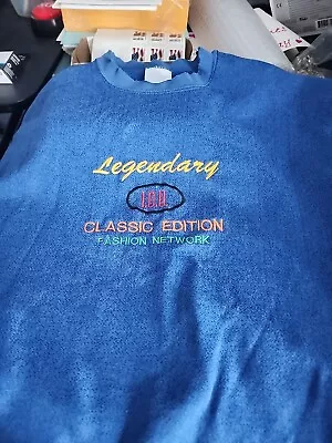 I.O.U. Legendary Classic Edition Fashion Network Vintage Large Blue Sweatshirt  • $29.99