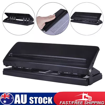 KW-trio Adjustable 6-Hole Punch Loose-Leaf Puncher Paper Stapler For Home Office • $27.49