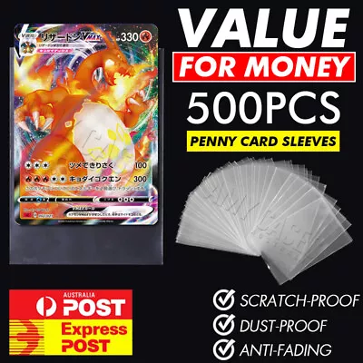 $4.98 • Buy Ultra Soft Trading Card Sleeves Clear Penny Protector 100PCS Pokemon NBA YuGiOh