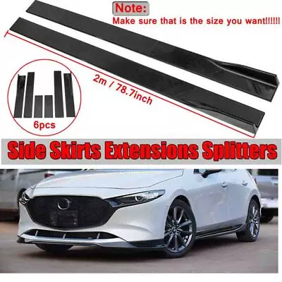 78.7' Side Skirt Extension Splitter Rocker Panel Lip For Mazda 2 3 5 6 CX-3 CX-5 • $54.99