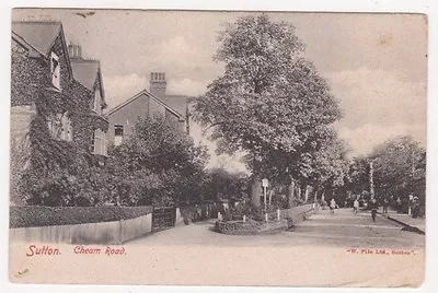 Sutton Cheam Road Surrey W. Pile Postcard B693 • £3.14