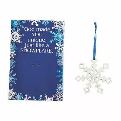 Religious Snowflake Christmas Ornament  ~  3 1/2  Resin Snowflake Ornament • $7.46