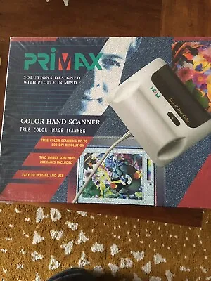 PRIMAX Color Hand Scanner 16.8M True Colours Vintage With Interface Card New • £69