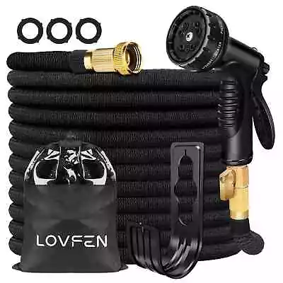 Expandable Garden Water Hose 50ft Durable Flexible Soft Pipe Spray Nozzle • $20.23