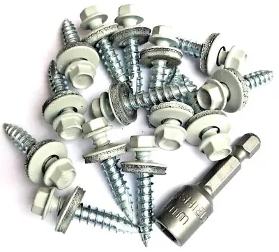 Goosewing Grey  Timber Tek Roofing Screws Bolts Fix Corrugated Sheet To Timber • £38.89