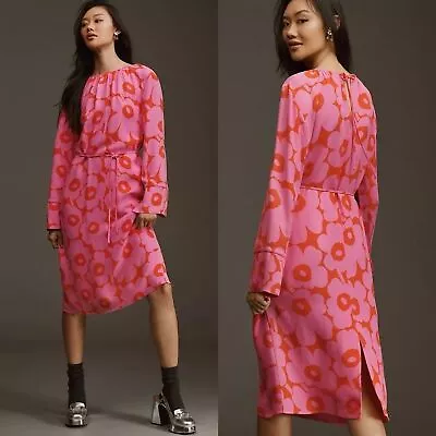 NEW Anthropologie Marimekko Majolika Unikko Midi Dress Size 6 NEW • $175