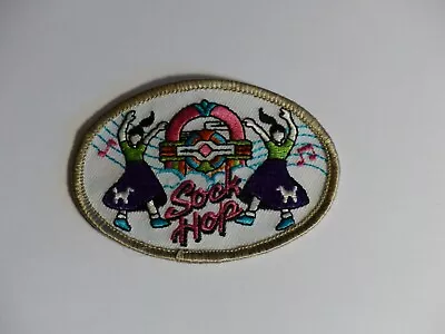 Used Vintage SOCK HOP Poodle Skirt Girl Scouts USA GS Plastic Back  Fun  Patch • $1.50