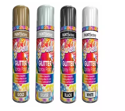 Clear Lacquer Sparkling  Glitter Spray Paint Craft Project Hobby Artwork 200ml • £4.99