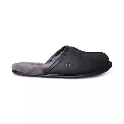 Ugg Scuff Leather Black Classic Comfort Shoes Men's Slippers Size Us 9/uk 8 New • $55.99