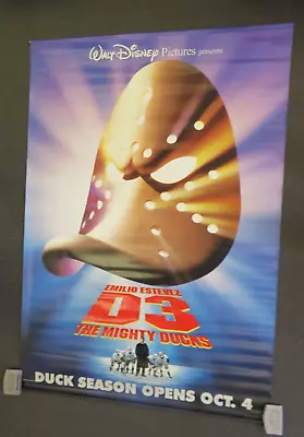 Walt Disney The Mighty Ducks 3-67.25 X 47 Double Sided Movie Vinyl Poster/Banner • $199.99