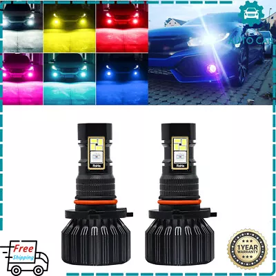 9005 HB3 RGB Multi Color Wireless Phone Control LED Bulb For Driving Fog Lights • $25.99